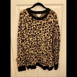 Ava & Viv Leopard Sweater Size 3X NWT